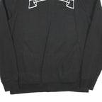 RUSSELL ATHLETIC Mens Black Cotton Blend Zip Jacket L Plain Casual Sportswear