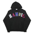 CHAMPION REVERSE WEAVE Mens Black Hoodie L Cotton Pullover Hooded Sweatshirt