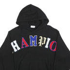 CHAMPION REVERSE WEAVE Mens Black Hoodie L Cotton Pullover Hooded Sweatshirt