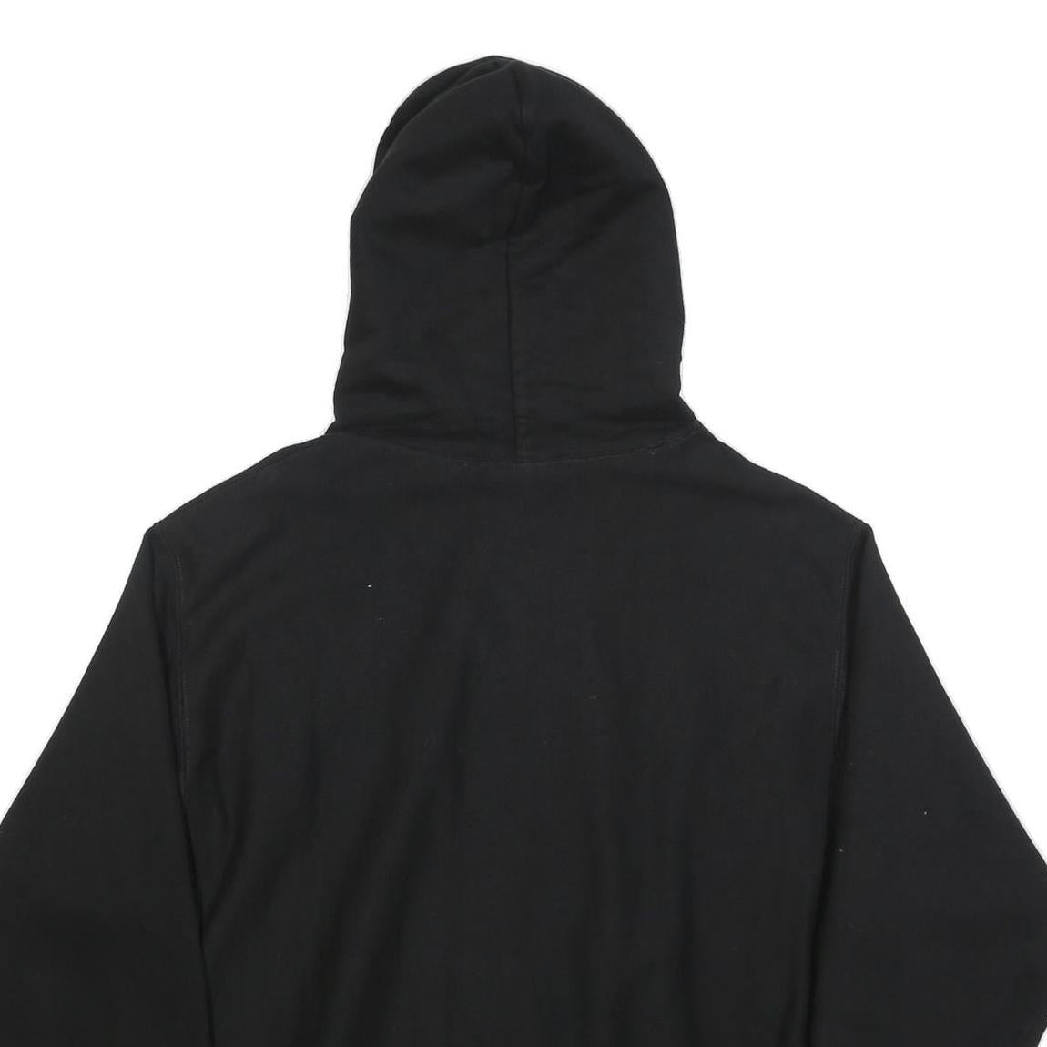 CHAMPION REVERSE WEAVE Mens Black Hoodie L Cotton Pullover Hooded Sweatshirt