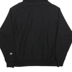 CHAMPION REVERSE WEAVE Mens Black Hoodie L Cotton Pullover Hooded Sweatshirt