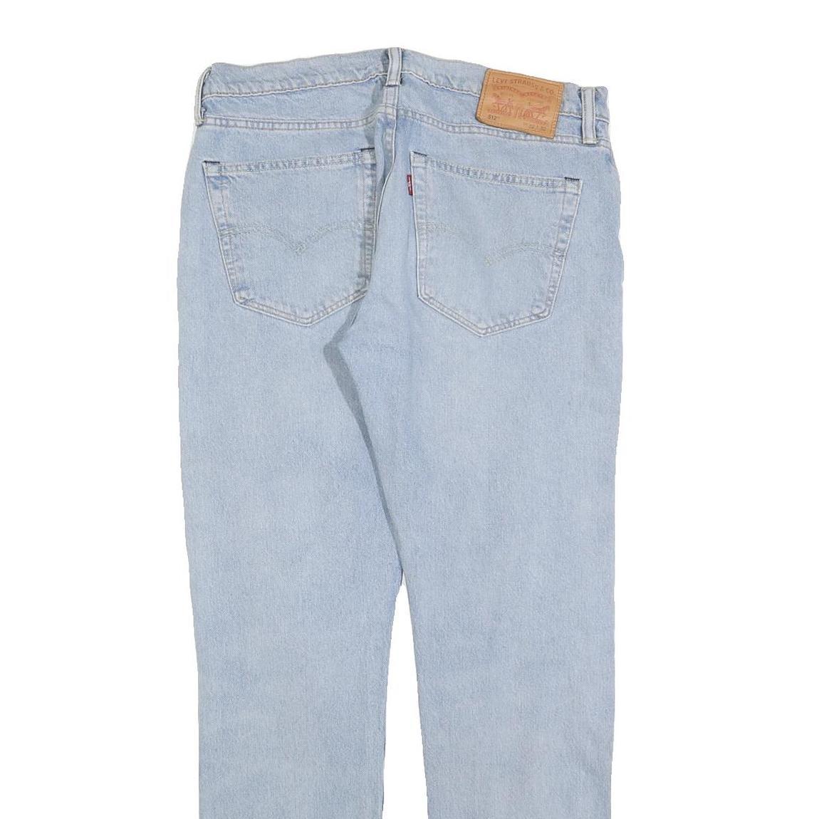 LEVI'S 512 Tapered Mens Jeans Blue Slim Tapered Denim Light W32 L32 Stylish