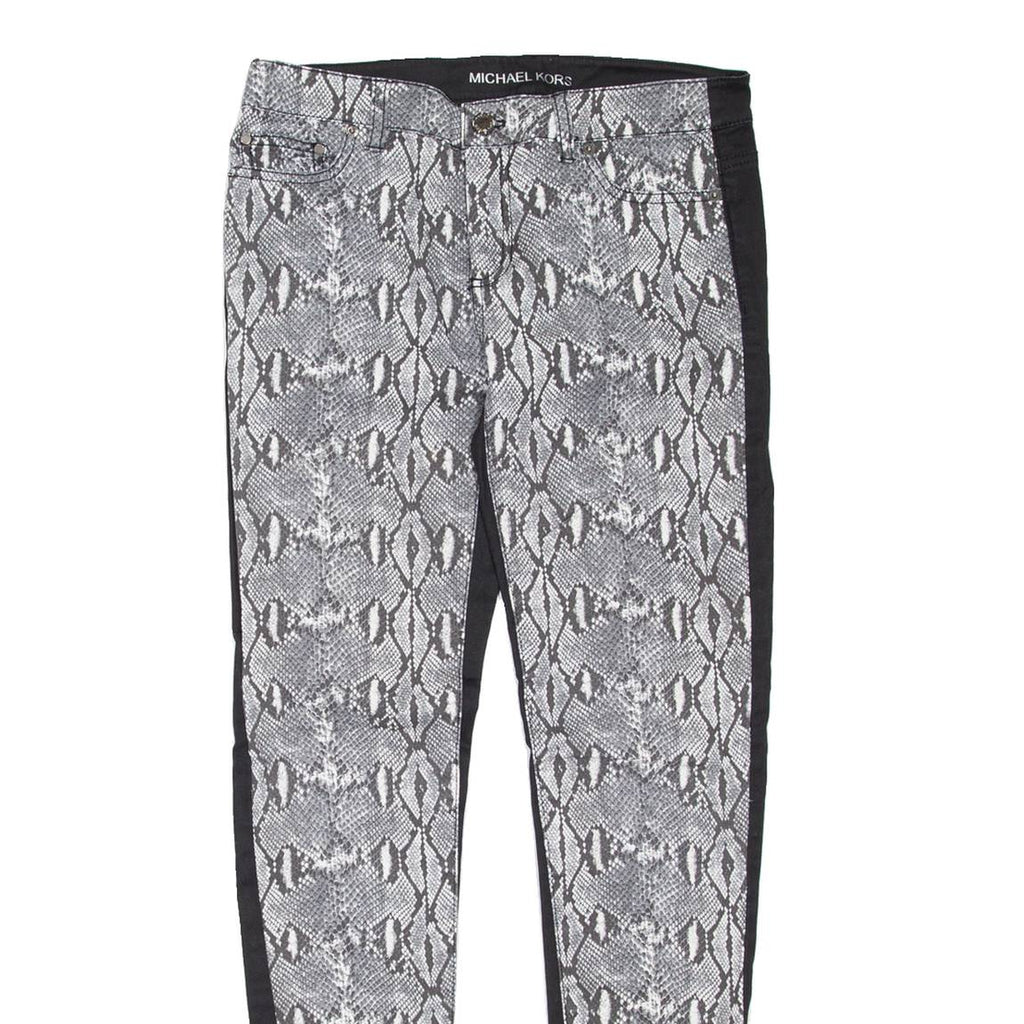 MICHAEL KORS Reptile Print Womens Jeans Black Slim Skinny W30 L29