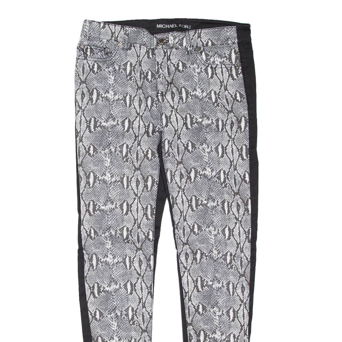 MICHAEL KORS Reptile Print Womens Jeans Black Slim Skinny W30 L29
