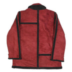 COLDWATER CREEK Womens Red & Black Zip Jacket M Polyester Blend Colourblock