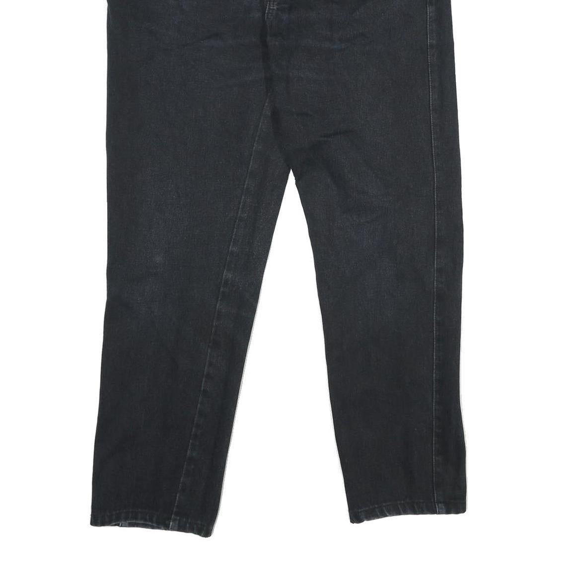 TEDDY'S Womens Classic Black Denim Jeans Cotton Zip W30 L28 Stylish Casual