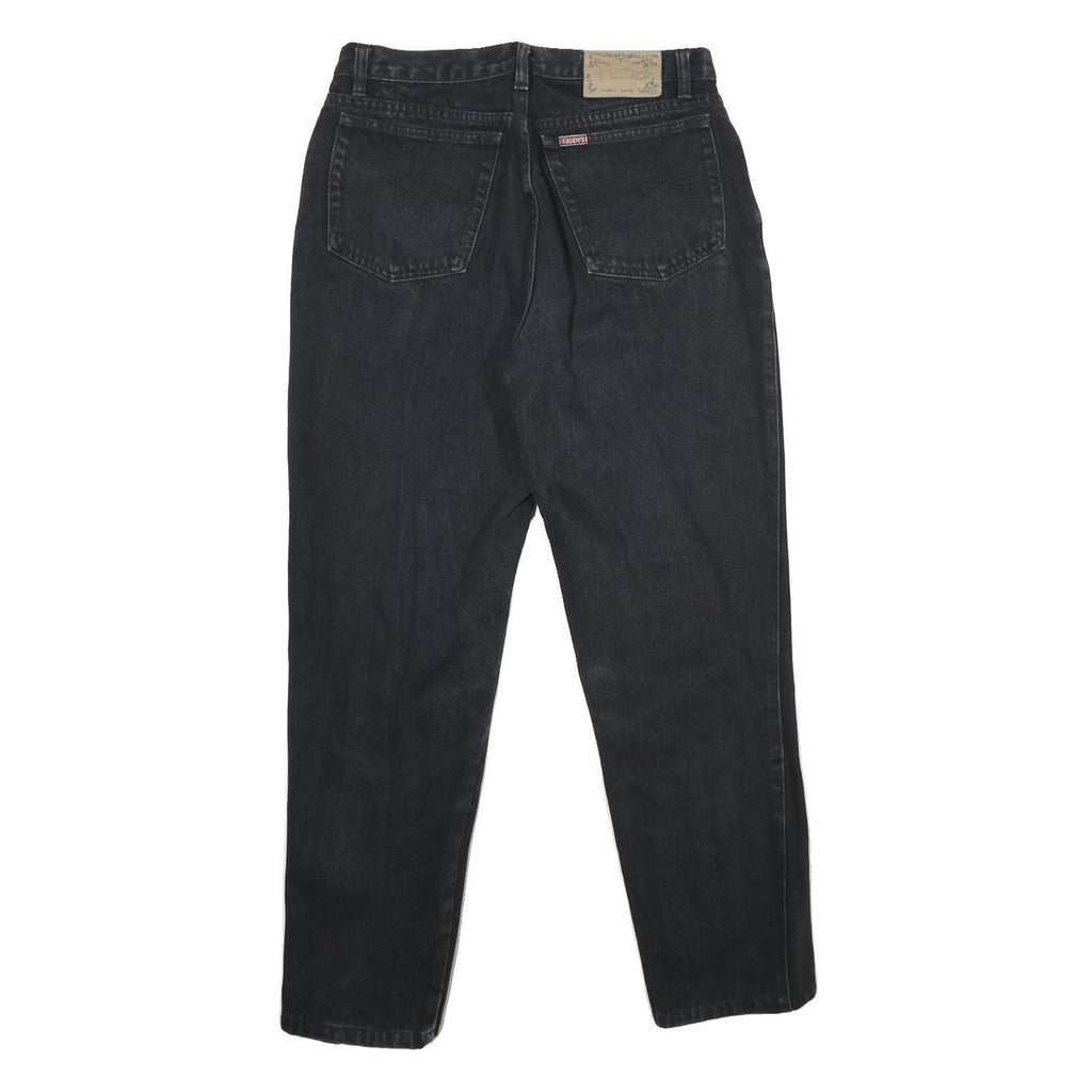TEDDY'S Womens Classic Black Denim Jeans Cotton Zip W30 L28 Stylish Casual