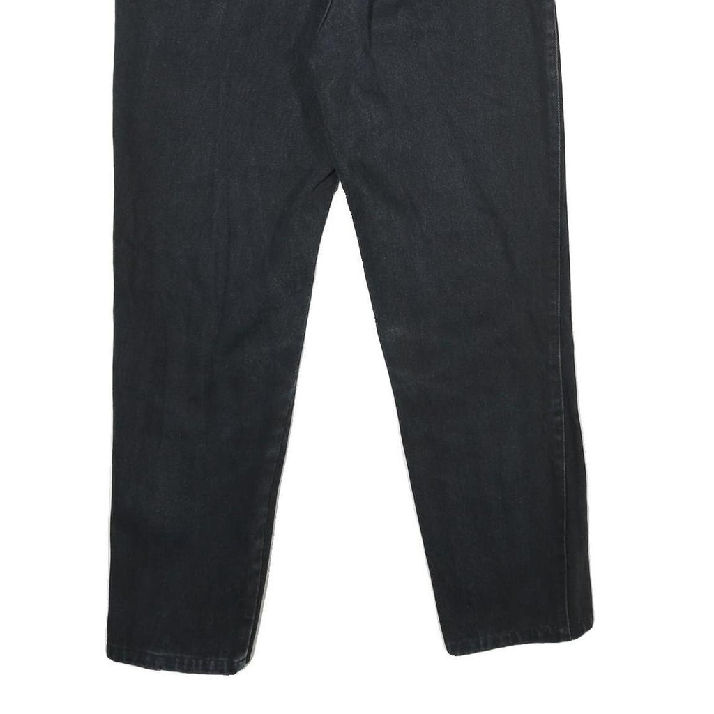 TEDDY'S Womens Classic Black Denim Jeans Cotton Zip W30 L28 Stylish Casual