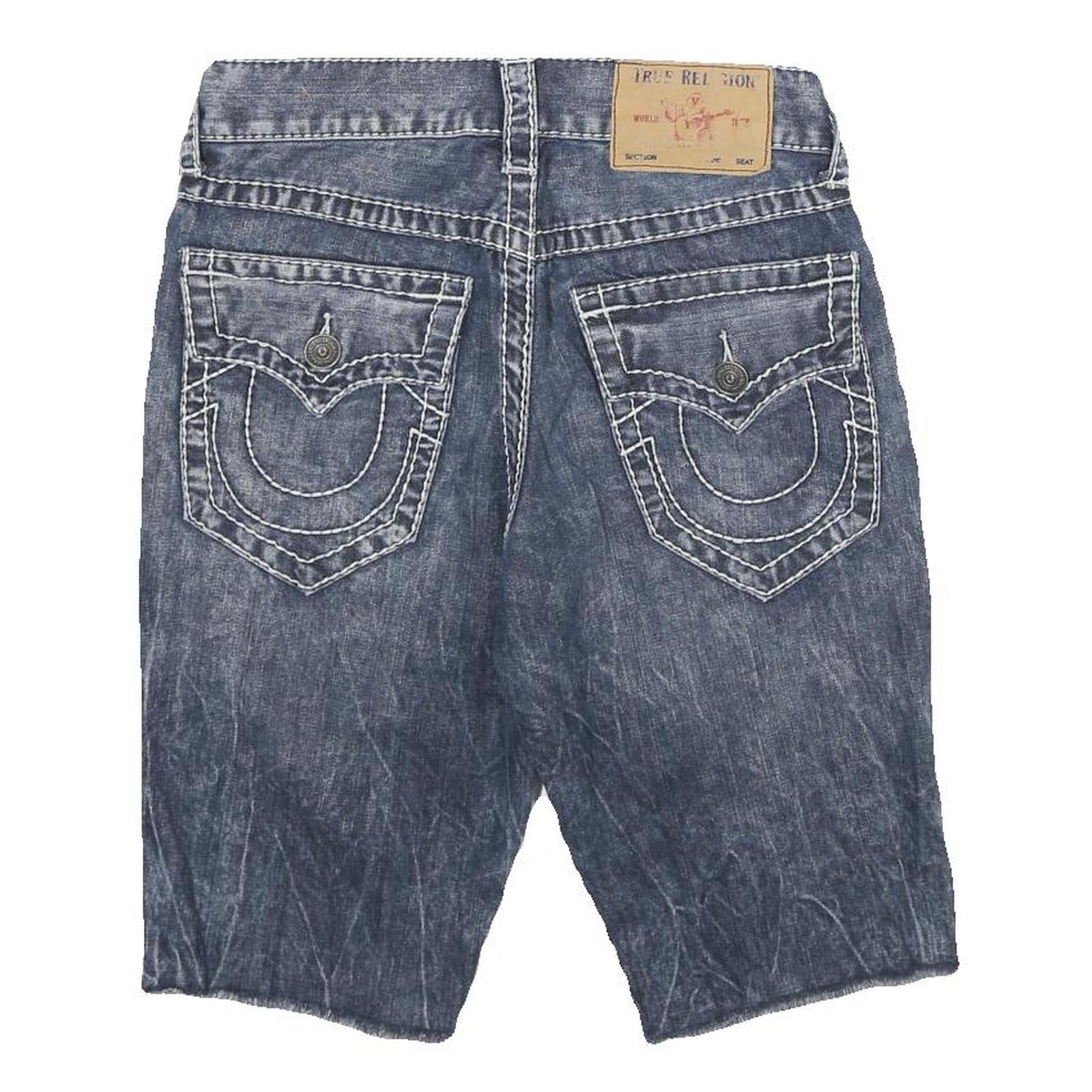 TRUE RELIGION Womens Denim Blue Shorts S W28 Classic Cotton Casual