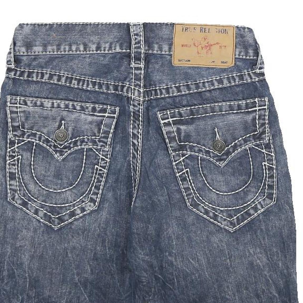 TRUE RELIGION Womens Denim Blue Shorts S W28 Classic Cotton Casual