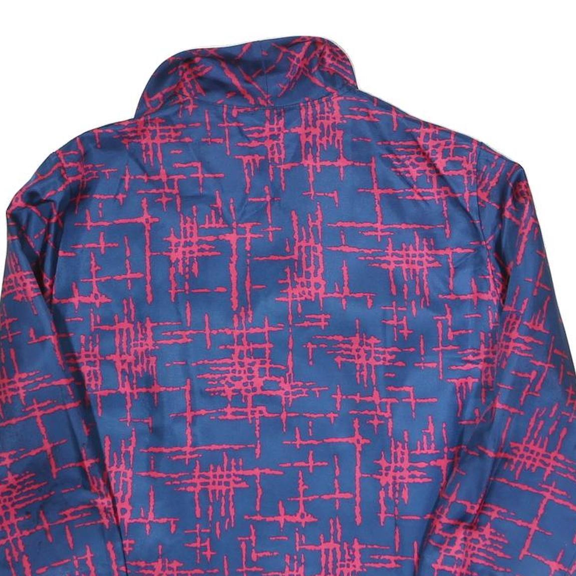 Womens Blue & Pink Printed Shirt Long Sleeve Collared XL Button Up Top Casual