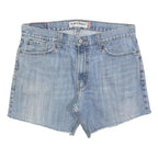 LEVI'S Womens Denim Blue Slim Straight Shorts L W36 Casual Cotton Blend