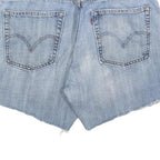 LEVI'S Womens Denim Blue Slim Straight Shorts L W36 Casual Cotton Blend