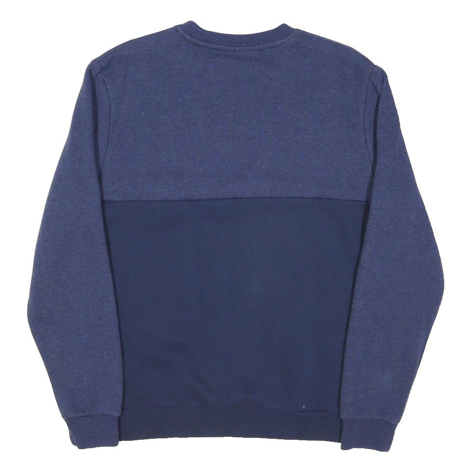 FILA Mens Blue & Navy Crew Neck M Cotton Blend Sweatshirt Logo Athletic Style