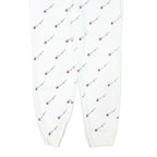 CHAMPION Womens Joggers White All Over Logo Slim Tapered XL W28 L28