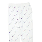 CHAMPION Womens Joggers White All Over Logo Slim Tapered XL W28 L28