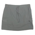 TE VERDE Womens Grey Cargo Mini Polyester Blend Skort Size M Adjustable Waist