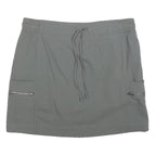 TE VERDE Womens Grey Cargo Mini Polyester Blend Skort Size M Adjustable Waist