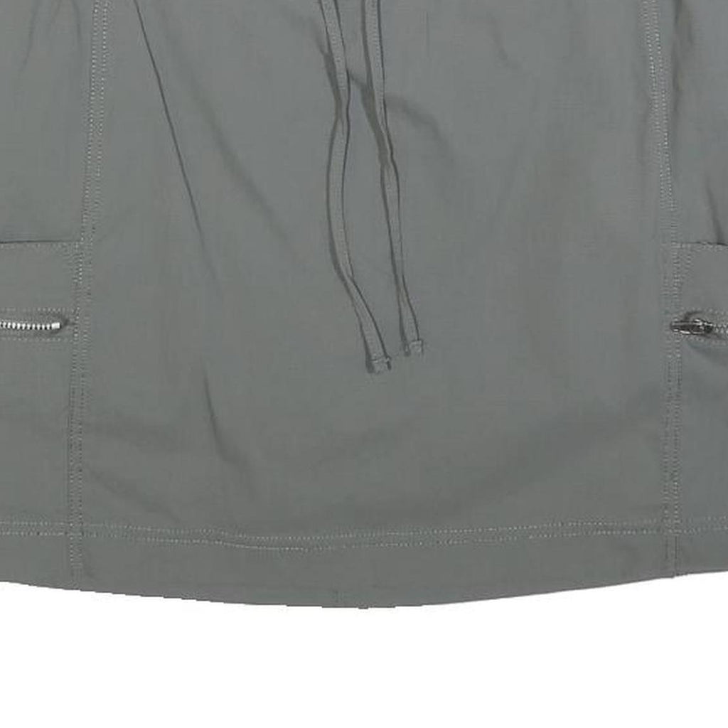 TE VERDE Womens Grey Cargo Mini Polyester Blend Skort Size M Adjustable Waist