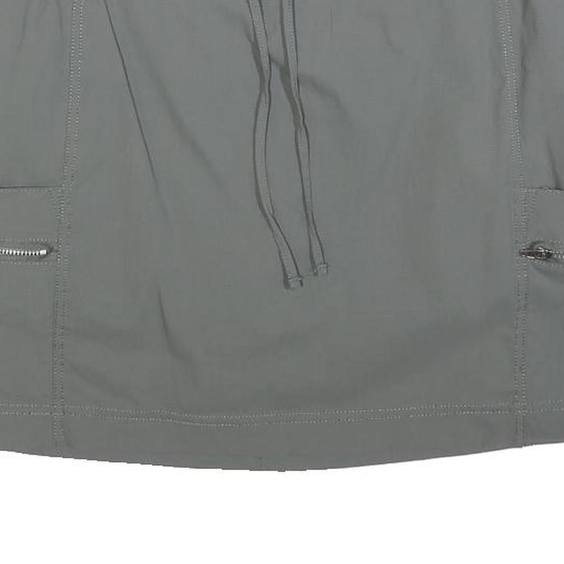 TE VERDE Womens Grey Cargo Mini Polyester Blend Skort Size M Adjustable Waist