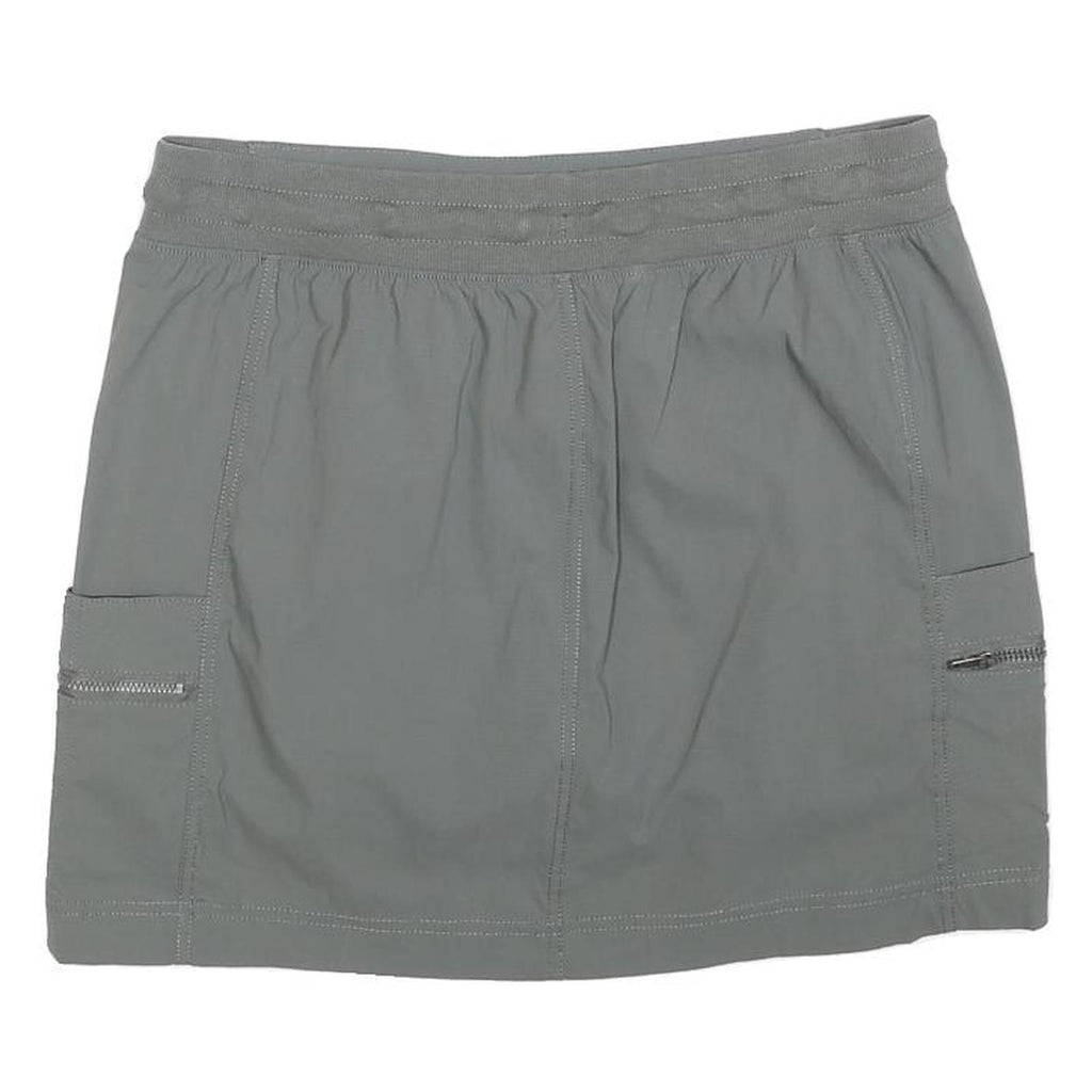 TE VERDE Womens Grey Cargo Mini Polyester Blend Skort Size M Adjustable Waist