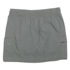 TE VERDE Womens Grey Cargo Mini Polyester Blend Skort Size M Adjustable Waist