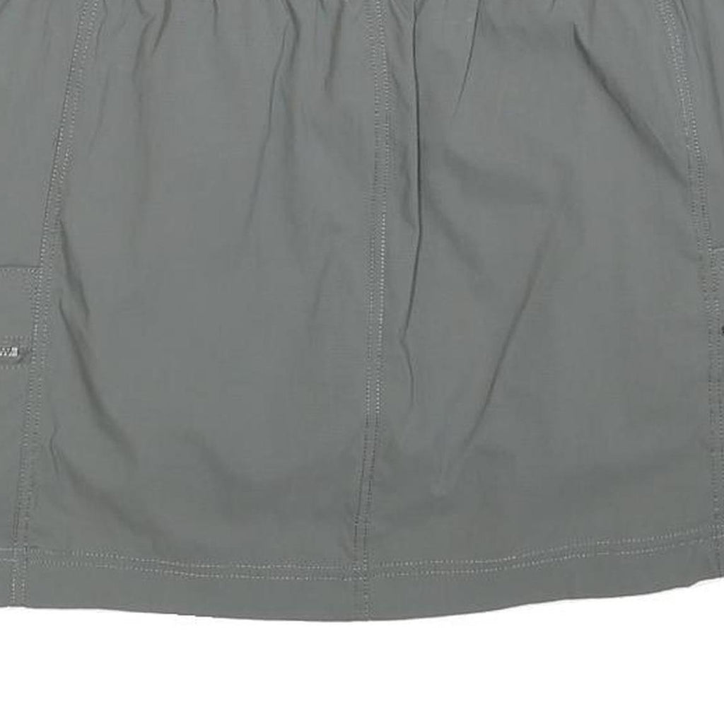 TE VERDE Womens Grey Cargo Mini Polyester Blend Skort Size M Adjustable Waist