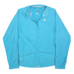 ADIDAS Womens Blue Slim Zip Polyester Blend Jacket Athletic Lightweight Sports