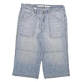 IDENTIC JEAN Mens Denim Blue Casual Shorts XL W34 Relaxed Fit Cotton Blend