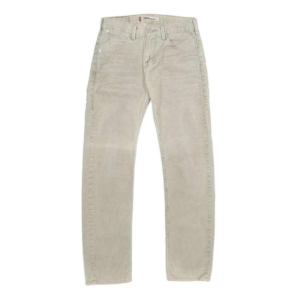 LEVI'S Mens Corduroy Beige Regular Straight Trousers W28 L32 Classic Casual