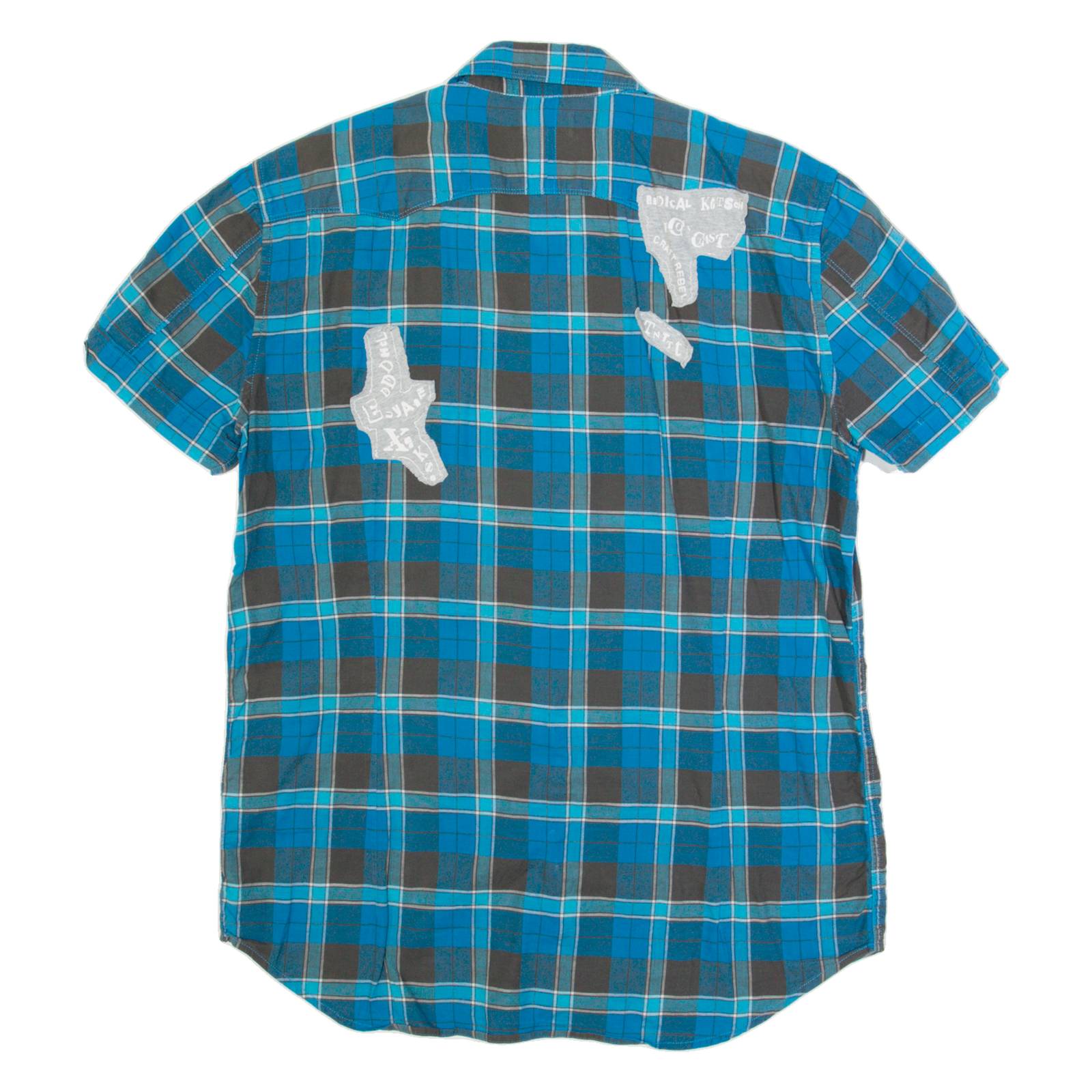 DIESEL Mens Shirt Blue Check XL