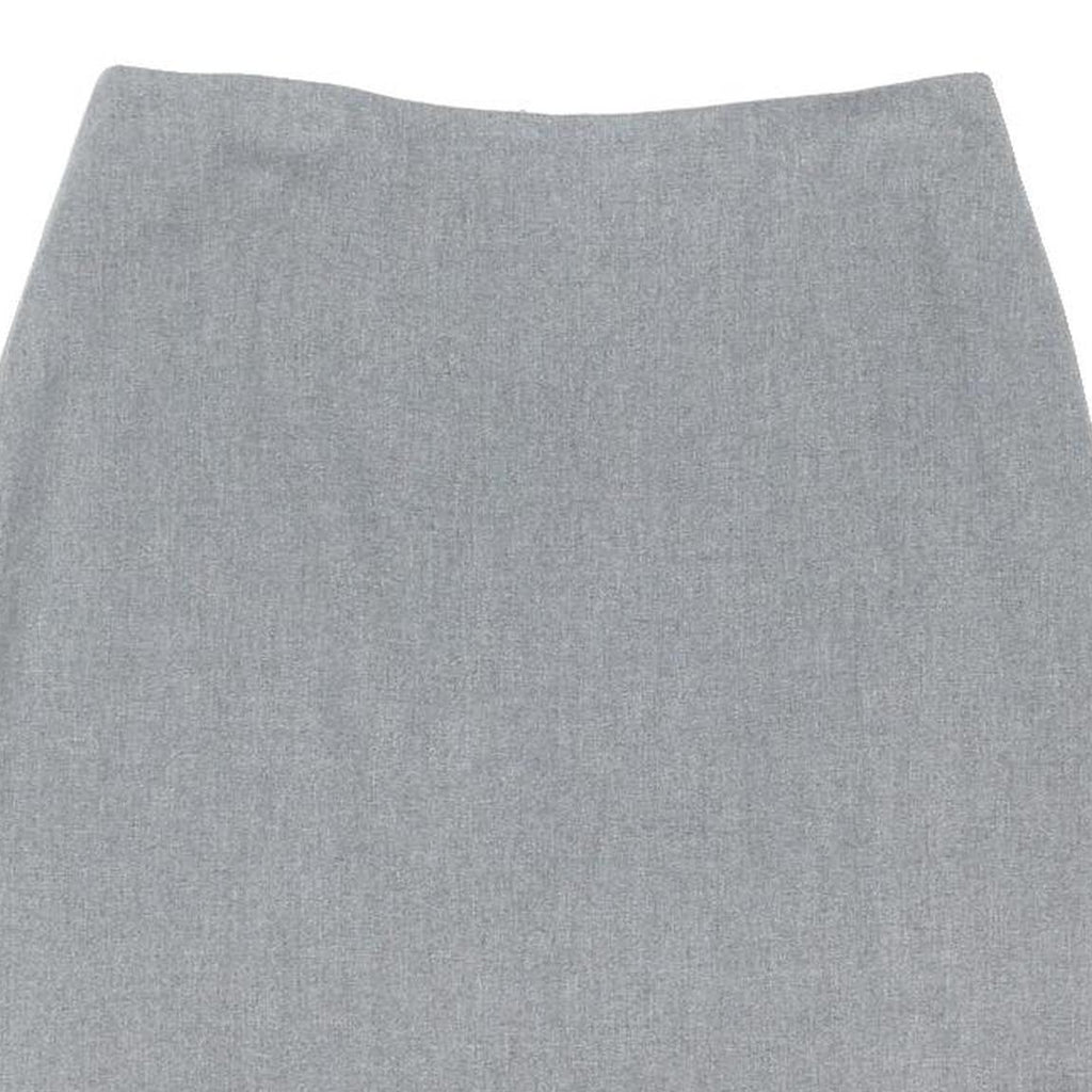 OASIS Womens Grey Wool Straight Knee Length Wool Skirt UK 16 Classic Tailored