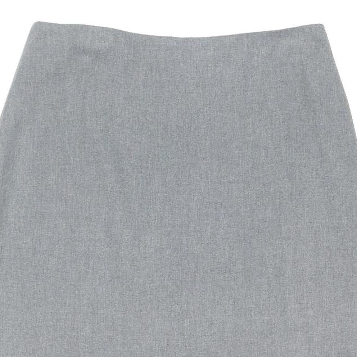 OASIS Womens Grey Wool Straight Knee Length Wool Skirt UK 16 Classic Tailored