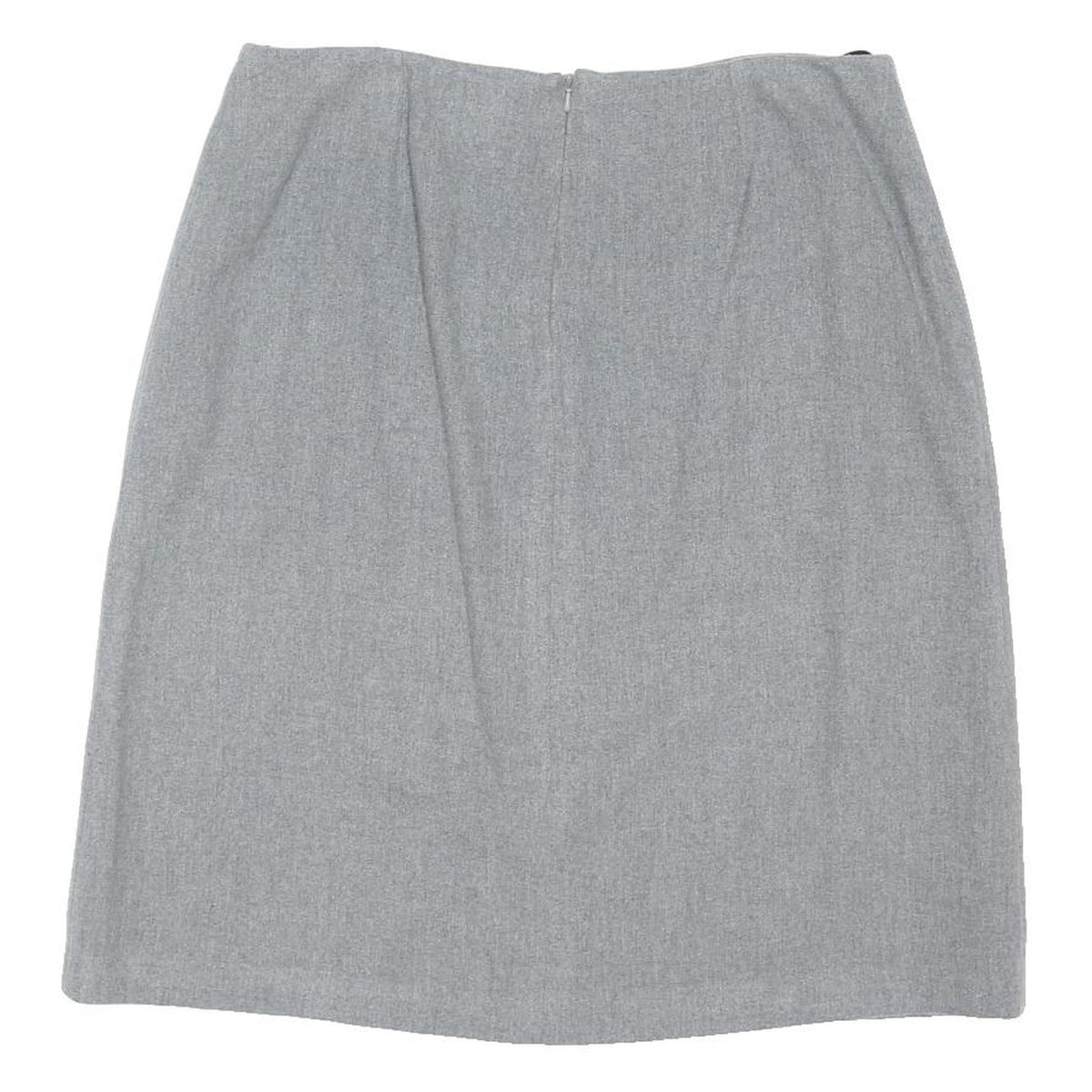 OASIS Womens Grey Wool Straight Knee Length Wool Skirt UK 16 Classic Tailored