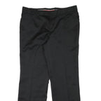 CELIA COTOURE Womens Wool Blend Black Regular Fit Straight Leg Trousers W35 L30