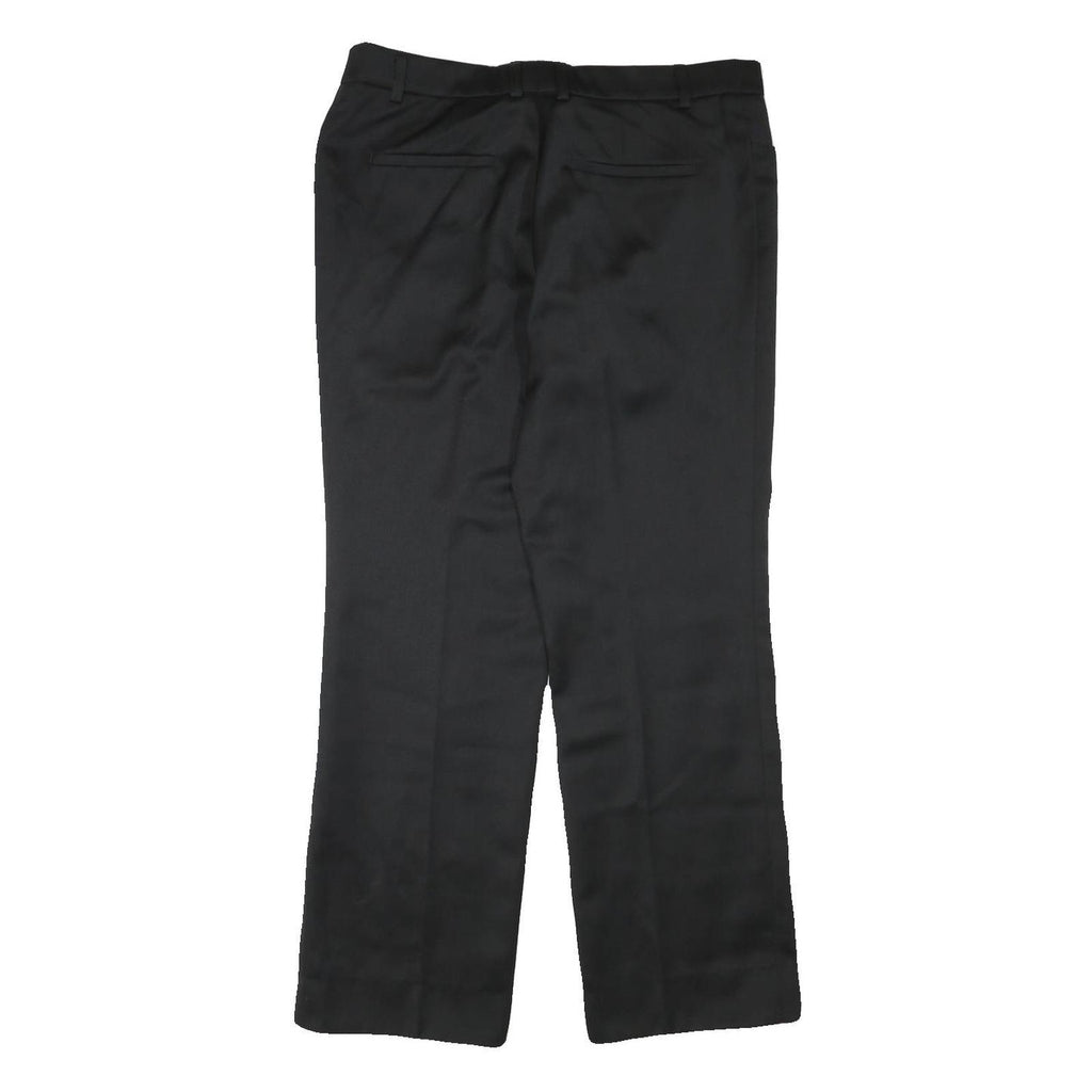 CELIA COTOURE Womens Wool Blend Black Regular Fit Straight Leg Trousers W35 L30