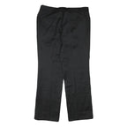 CELIA COTOURE Womens Wool Blend Black Regular Fit Straight Leg Trousers W35 L30