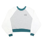 LEVI'S Womens Grey & White Sweatshirt Crew Neck L Cotton Blend Casual Pullover