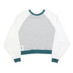 LEVI'S Womens Grey & White Sweatshirt Crew Neck L Cotton Blend Casual Pullover