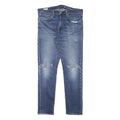 LEVI'S 512 Tapered Mens Jeans Blue Slim Denim Medium W34 L30 Distressed