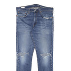 LEVI'S 512 Tapered Mens Jeans Blue Slim Denim Medium W34 L30 Distressed