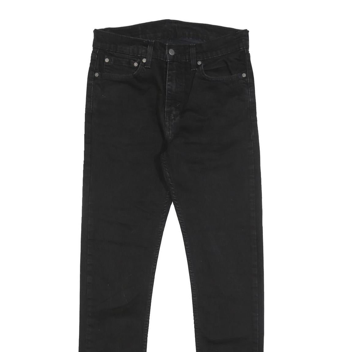 LEVI'S 510 Mens Jeans Black Slim Skinny Denim W32 L34 Zip Cotton Blend