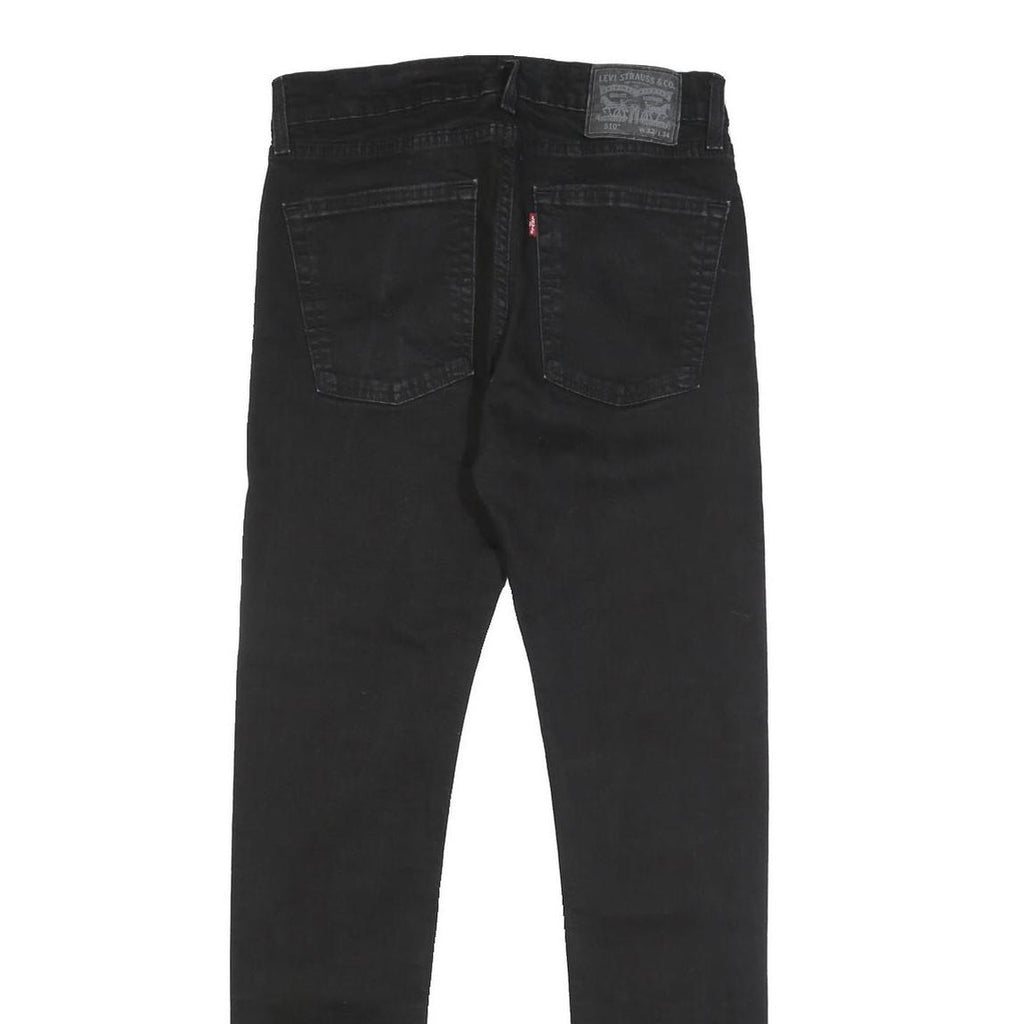 LEVI'S 510 Mens Jeans Black Slim Skinny Denim W32 L34 Zip Cotton Blend