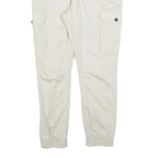 YES OR NO Womens Cotton Blend Cream Slim Tapered Trousers W34 L26 Cargo Pocket