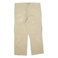 CARHARTT Mens Beige Relaxed Cargo Trousers W36 L27 Cotton Blend Zip Pockets