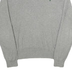 POLO RALPH LAUREN Mens Grey Plain Jumper V-Neck Basic Knit S Cotton Classic