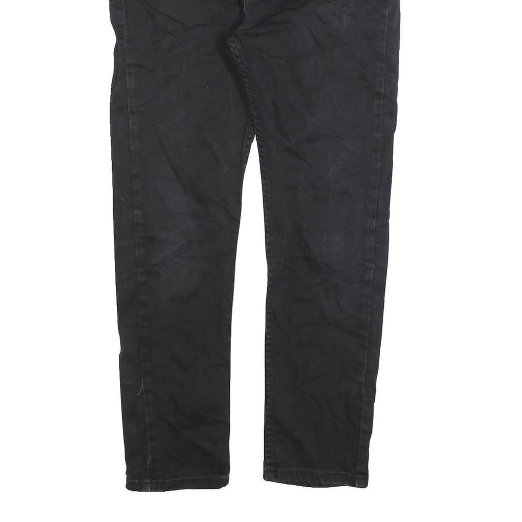 LEVI'S 510 Mens Black Regular Skinny Denim Raw W32 L29 Zip Cotton Blend Jeans