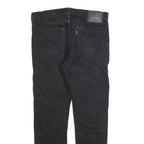 LEVI'S 510 Mens Black Regular Skinny Denim Raw W32 L29 Zip Cotton Blend Jeans