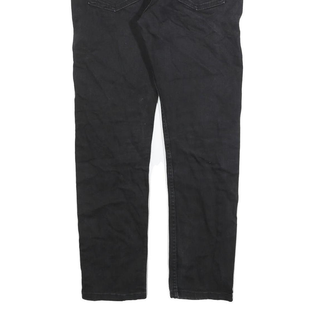 LEVI'S 510 Mens Black Regular Skinny Denim Raw W32 L29 Zip Cotton Blend Jeans