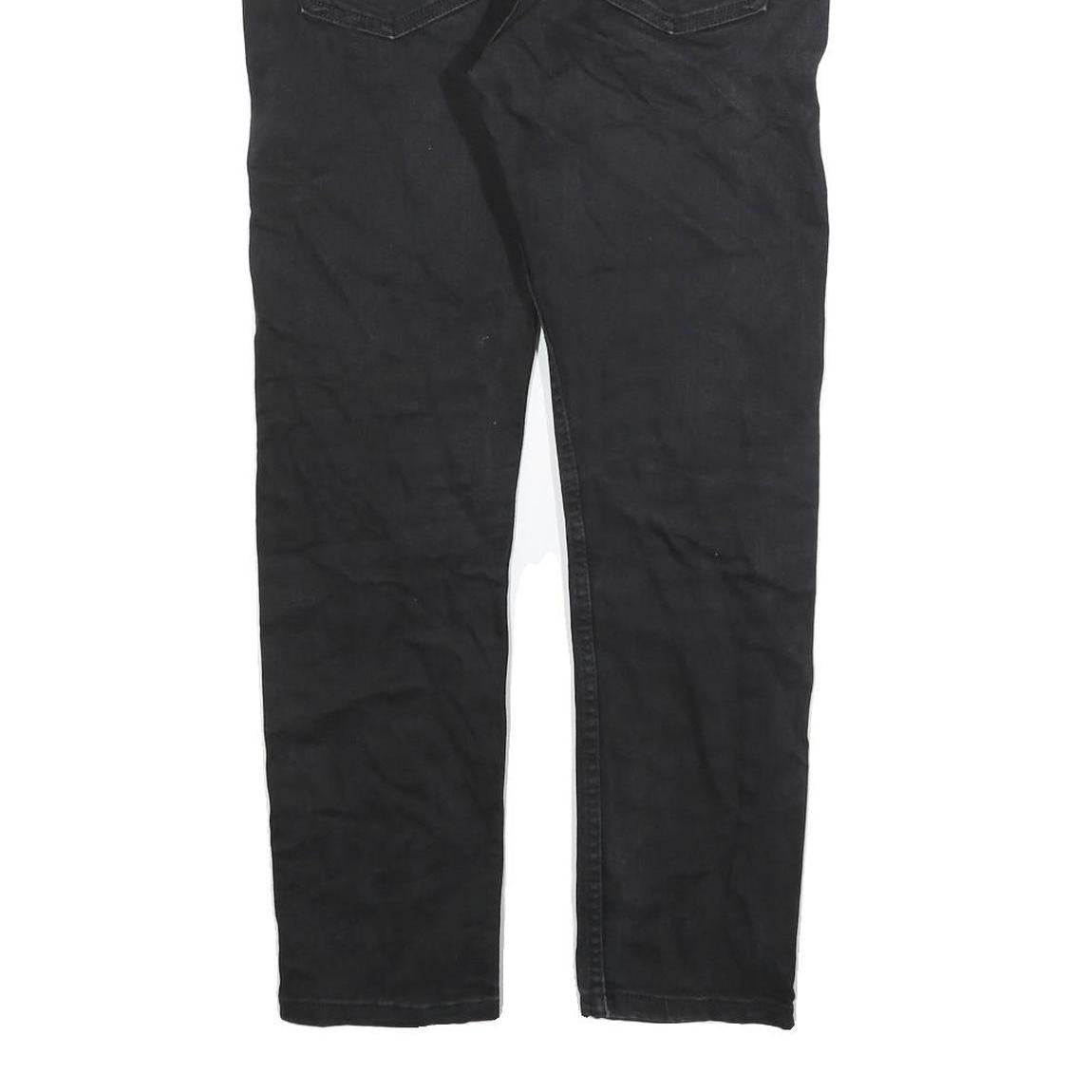 LEVI'S 510 Mens Black Regular Skinny Denim Raw W32 L29 Zip Cotton Blend Jeans